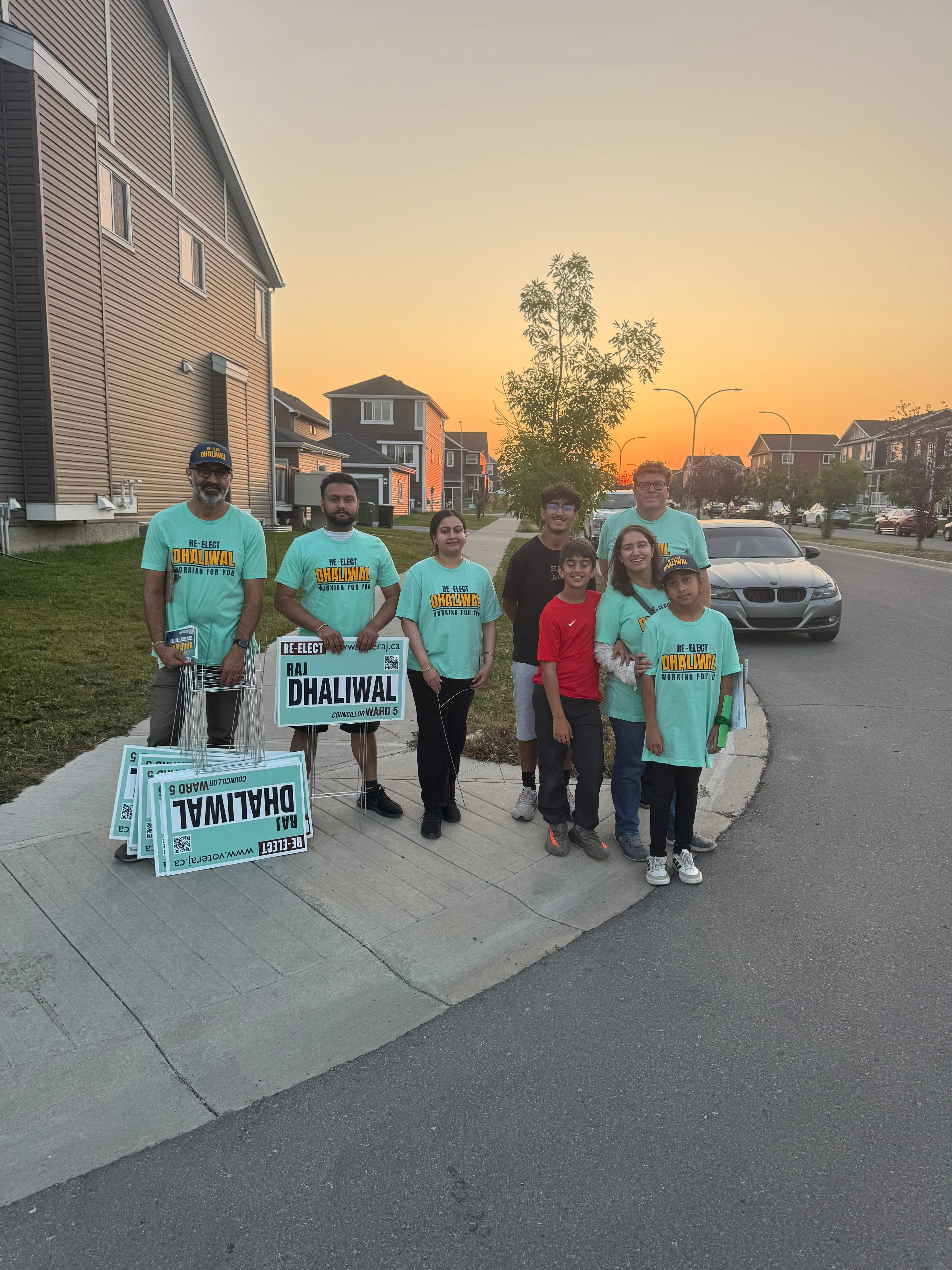 Out in Ward 5, knocking on doors and connecting with residents.