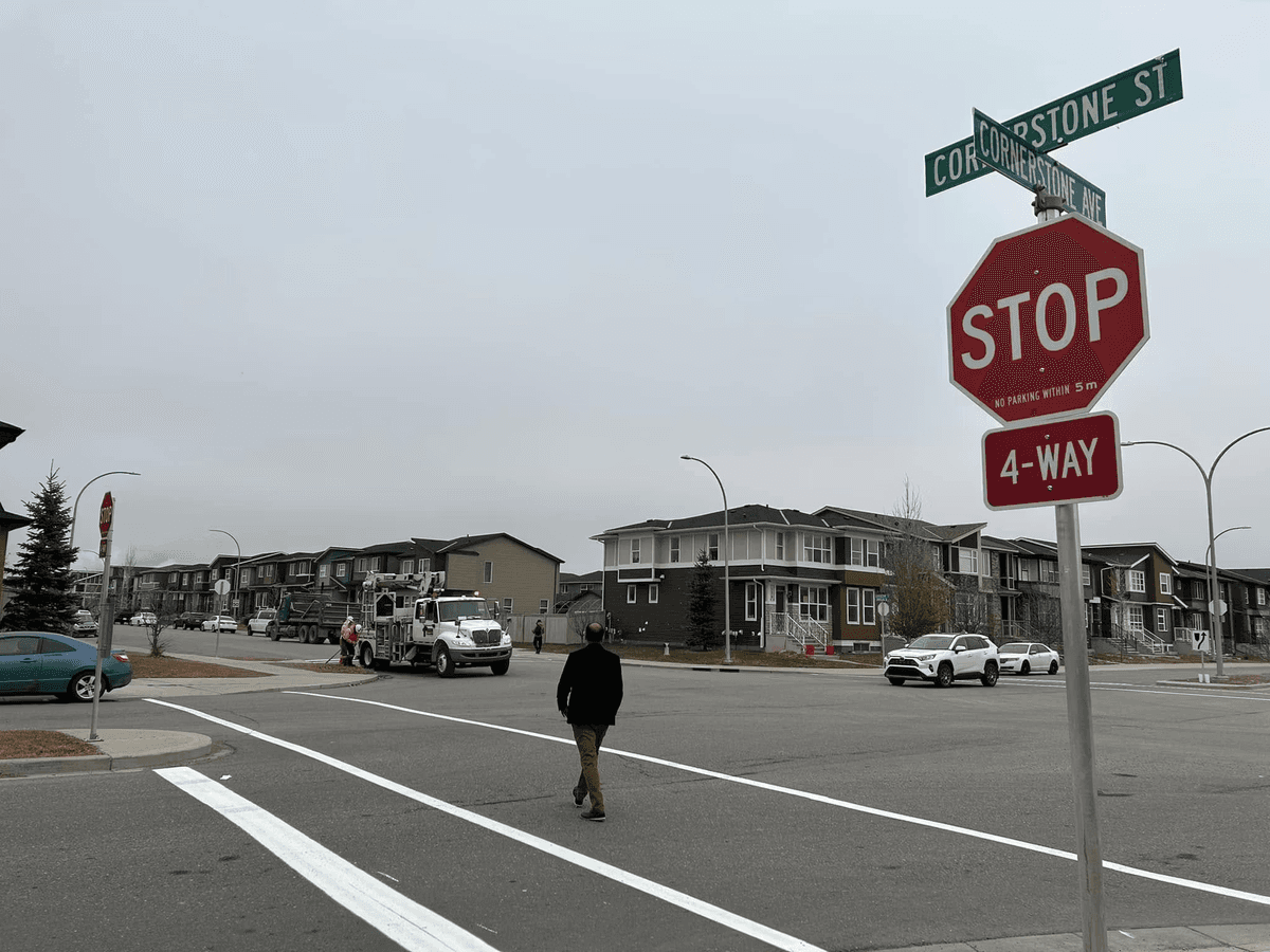 4-way stop: Cornerstone Ave & Cornerstone St