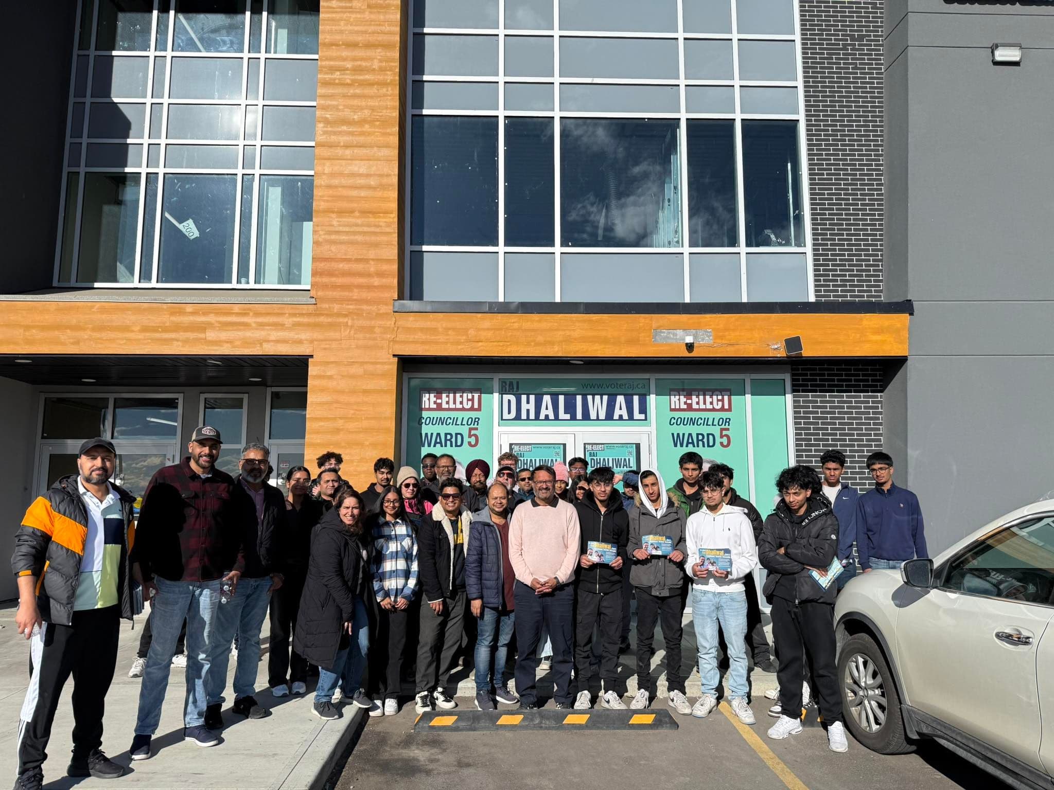 Our incredible Team Dhaliwal youth volunteers are out at the doors today connecting with residents and sharing our vision for a stronger Ward 5
