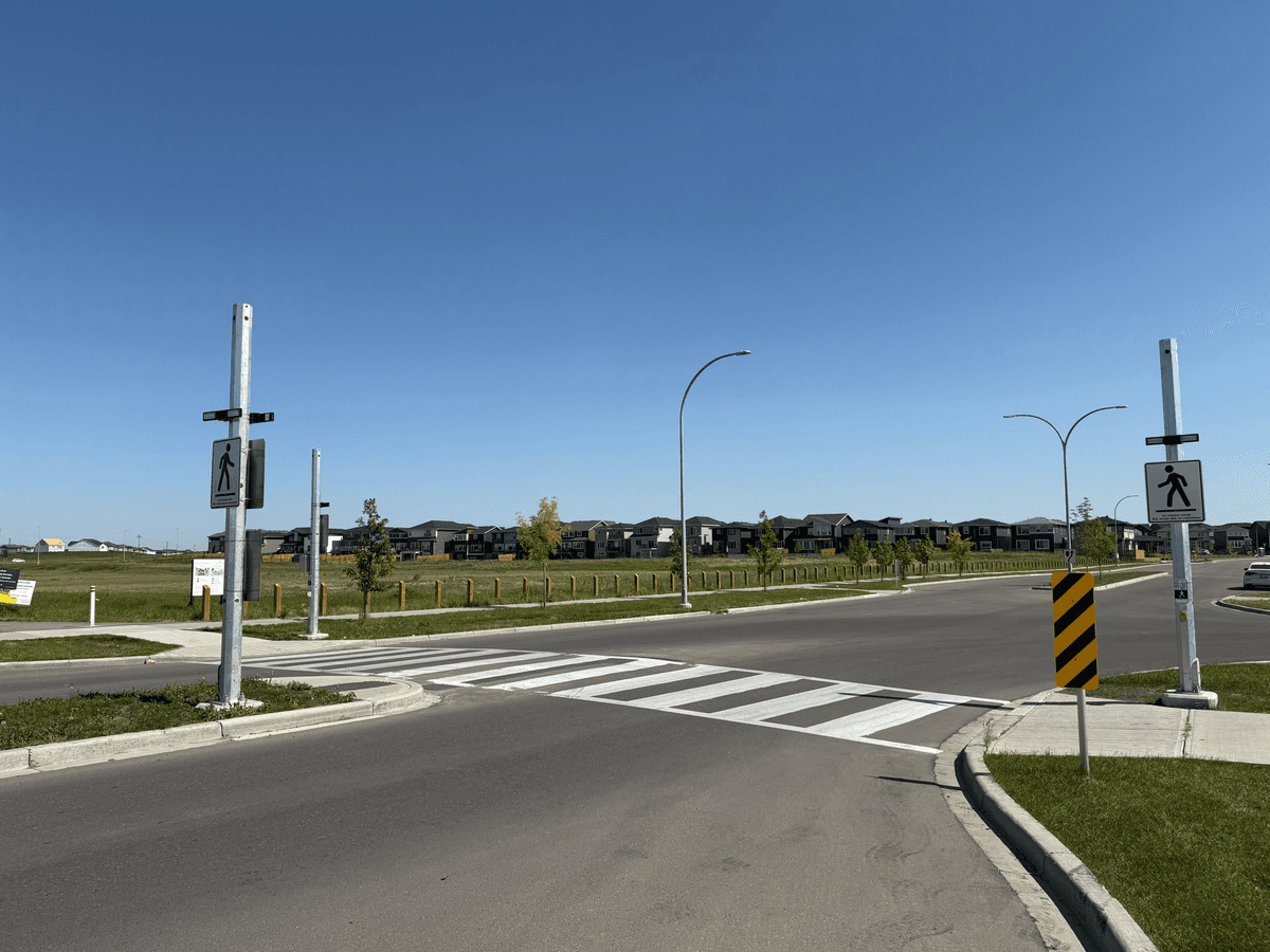 RRFBs: Cornerstone Way & Corner Meadows Ave