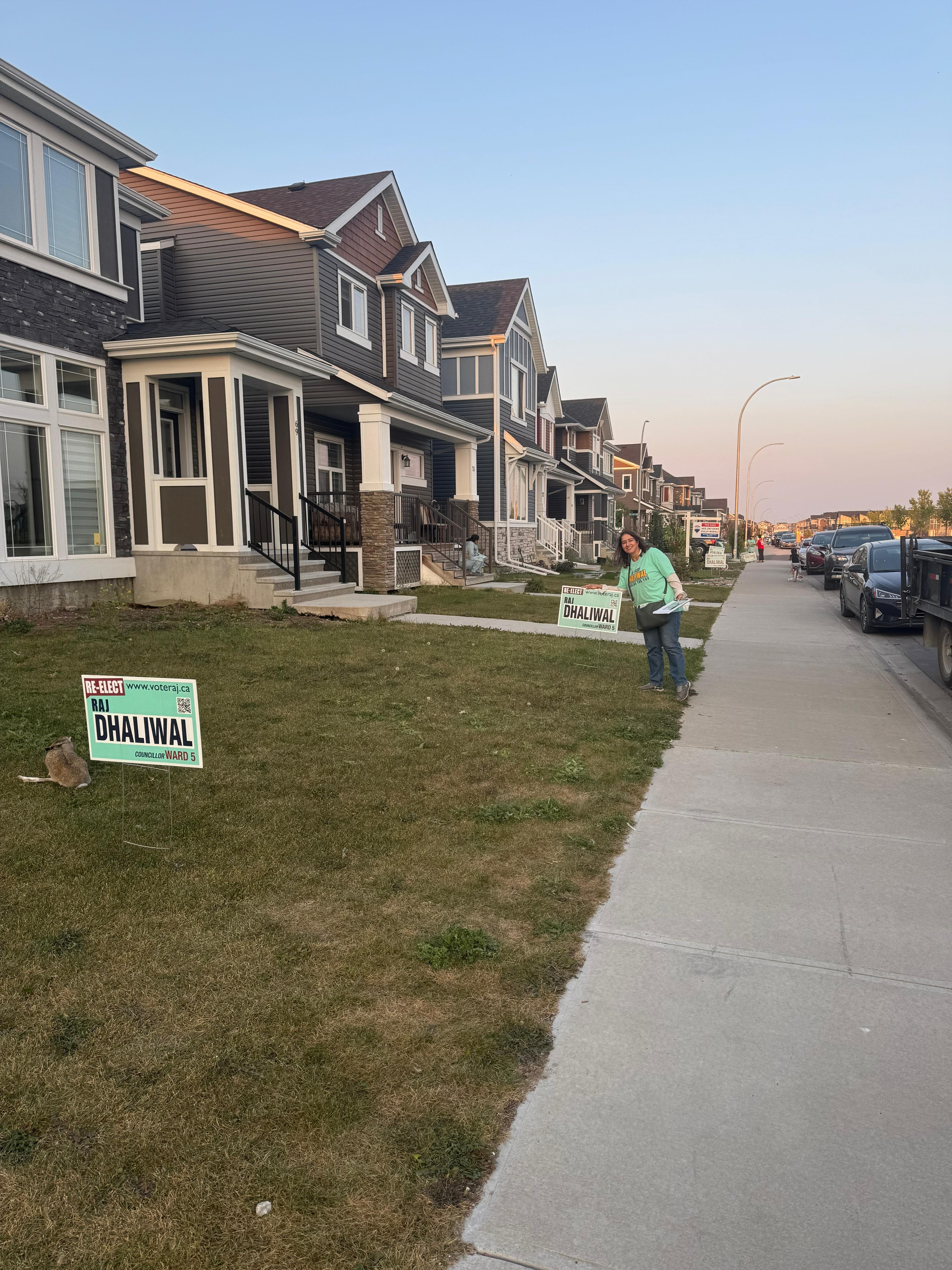 Out in Ward 5, knocking on doors and connecting with residents.