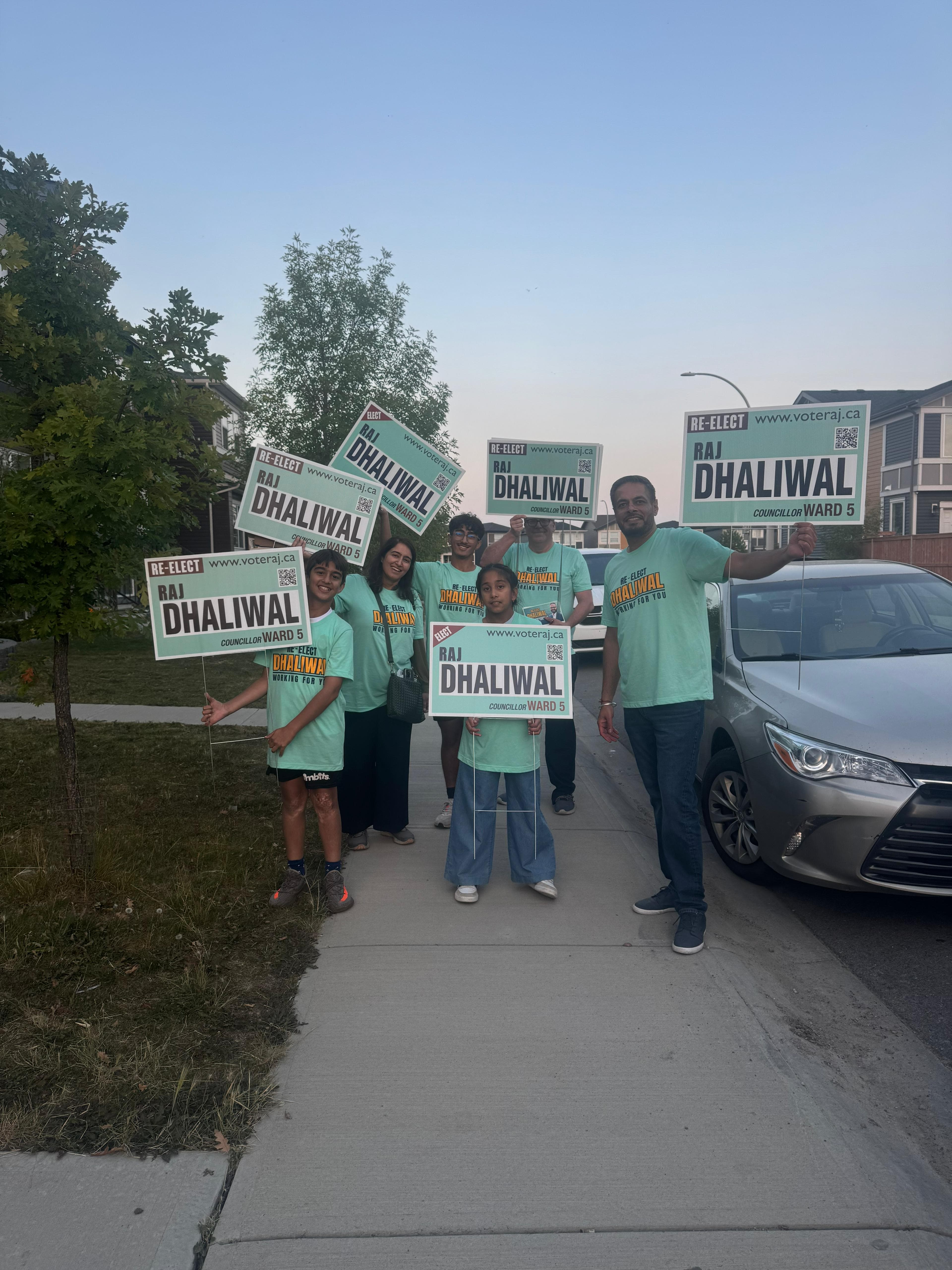 Out in Ward 5, knocking on doors and connecting with residents.