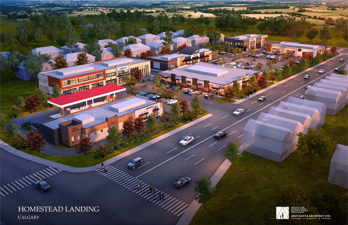 Commercial plaza (2025): Gas, food, and shops