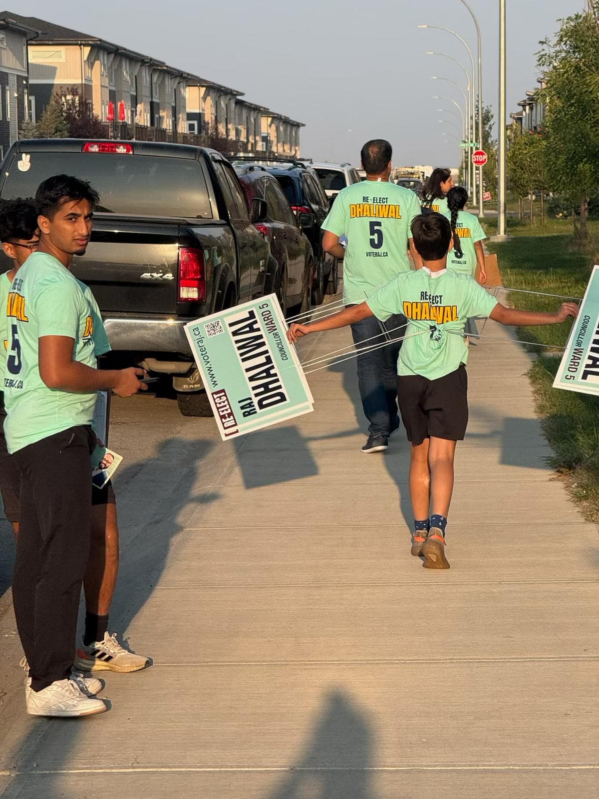 Out in Ward 5, knocking on doors and connecting with residents.