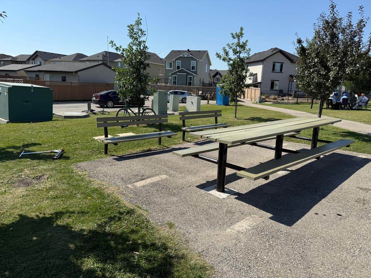 Benches: Skyview Ranch Dr (opposite Orchard Sky)