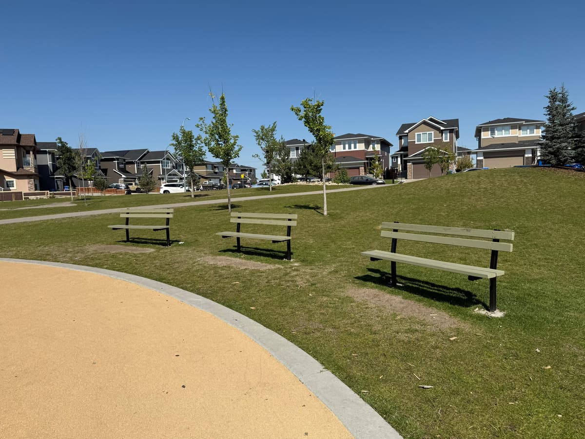 Benches: Red Sky Gardens playground