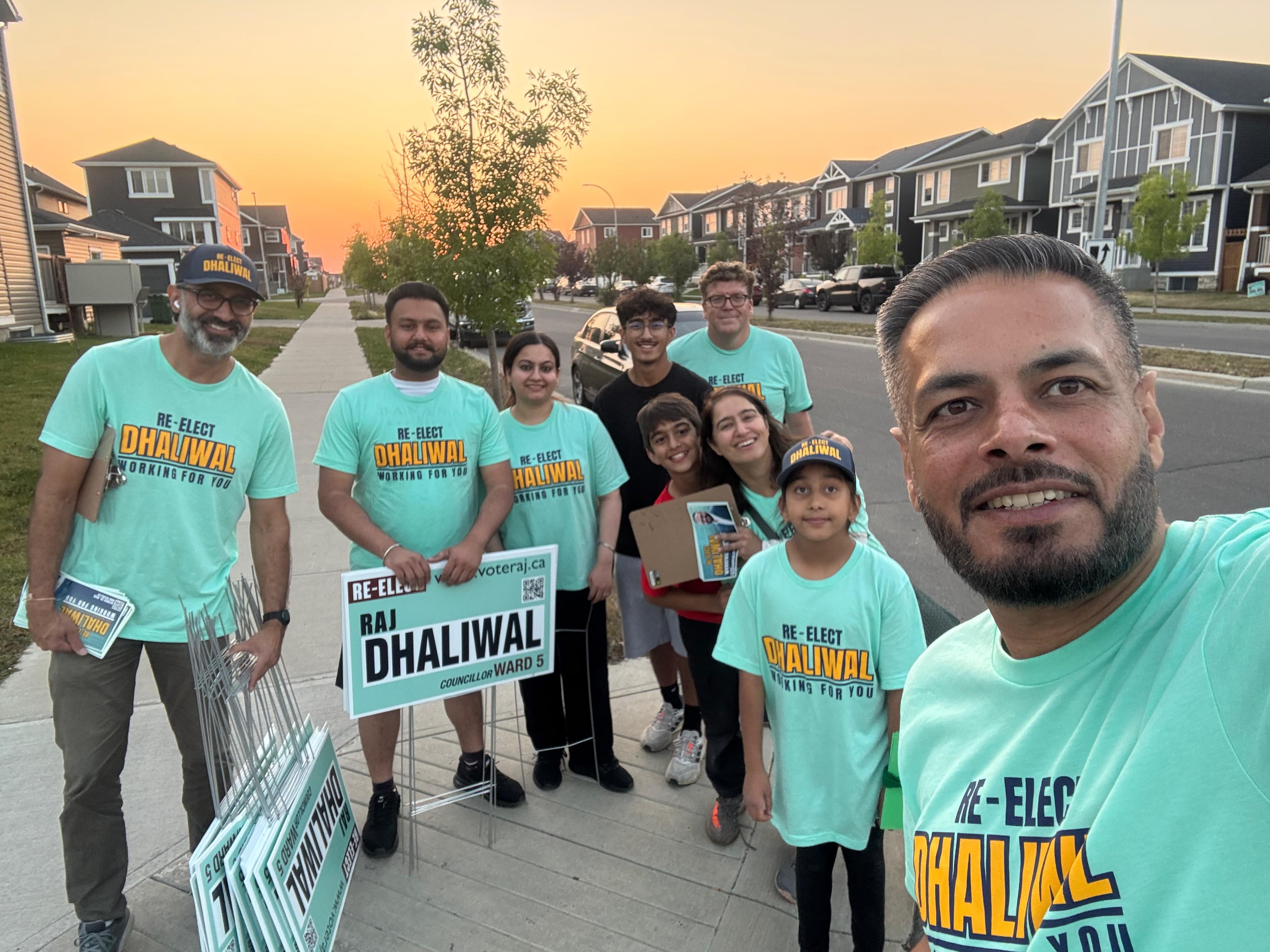 Out in Ward 5, knocking on doors and connecting with residents.